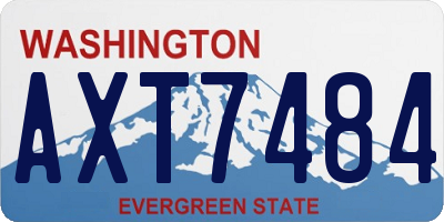 WA license plate AXT7484