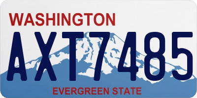 WA license plate AXT7485