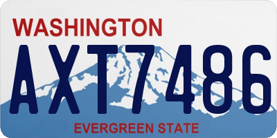 WA license plate AXT7486