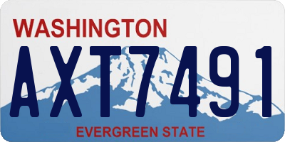 WA license plate AXT7491