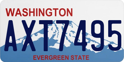 WA license plate AXT7495