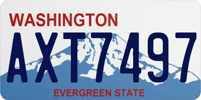 WA license plate AXT7497