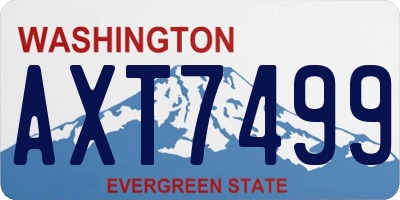 WA license plate AXT7499