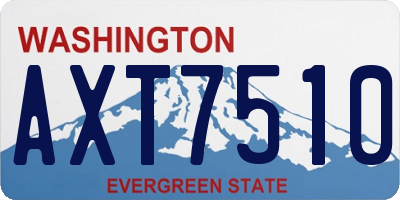 WA license plate AXT7510