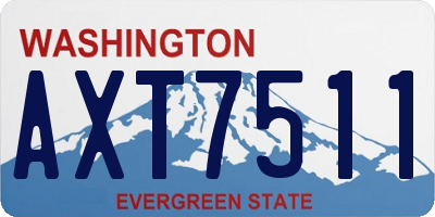 WA license plate AXT7511