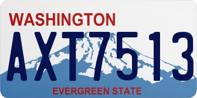 WA license plate AXT7513
