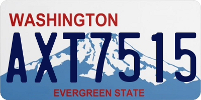 WA license plate AXT7515