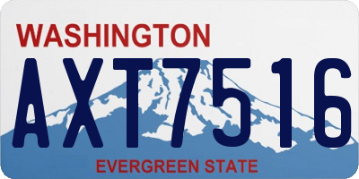 WA license plate AXT7516