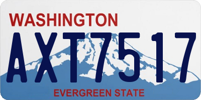 WA license plate AXT7517