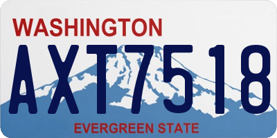 WA license plate AXT7518