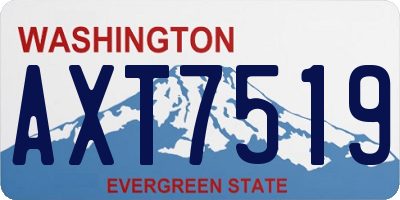 WA license plate AXT7519