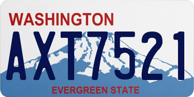 WA license plate AXT7521