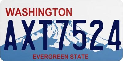 WA license plate AXT7524