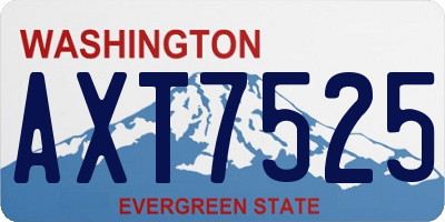 WA license plate AXT7525