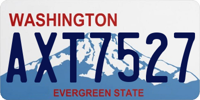 WA license plate AXT7527