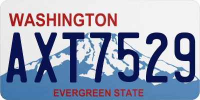 WA license plate AXT7529