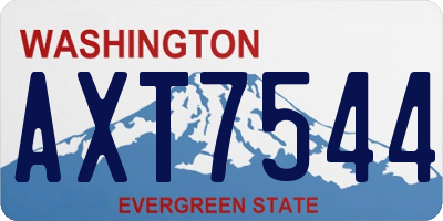 WA license plate AXT7544