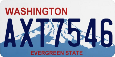 WA license plate AXT7546