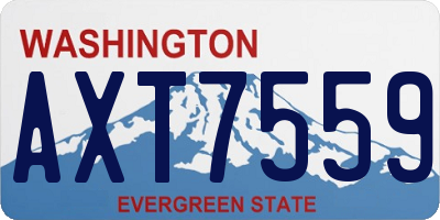WA license plate AXT7559