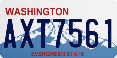 WA license plate AXT7561