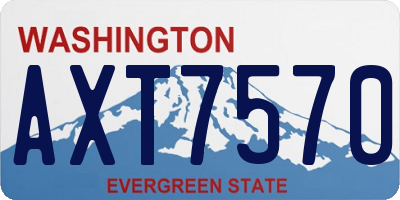 WA license plate AXT7570