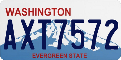 WA license plate AXT7572