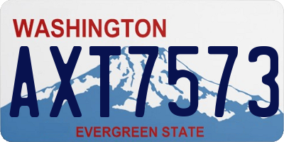 WA license plate AXT7573