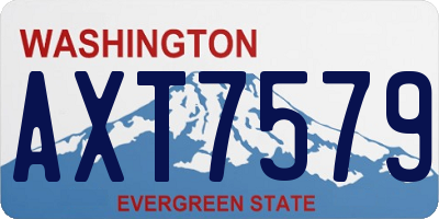 WA license plate AXT7579