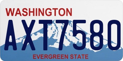 WA license plate AXT7580