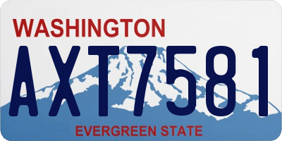 WA license plate AXT7581