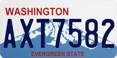 WA license plate AXT7582