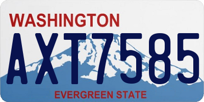 WA license plate AXT7585