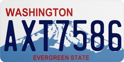 WA license plate AXT7586