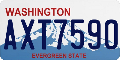 WA license plate AXT7590