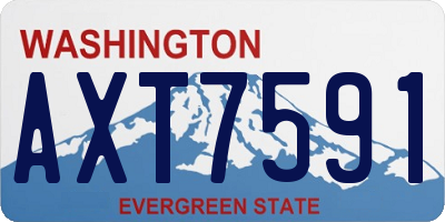 WA license plate AXT7591