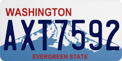WA license plate AXT7592