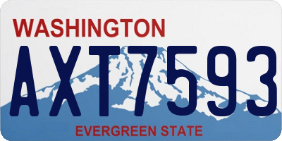 WA license plate AXT7593