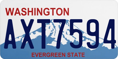 WA license plate AXT7594