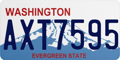 WA license plate AXT7595