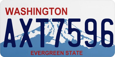 WA license plate AXT7596