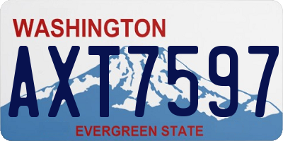 WA license plate AXT7597