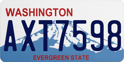 WA license plate AXT7598