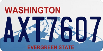 WA license plate AXT7607