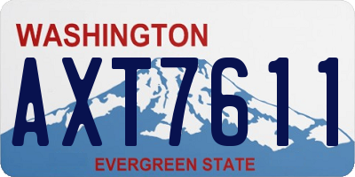 WA license plate AXT7611