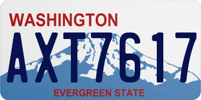 WA license plate AXT7617