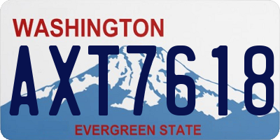 WA license plate AXT7618