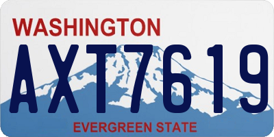 WA license plate AXT7619