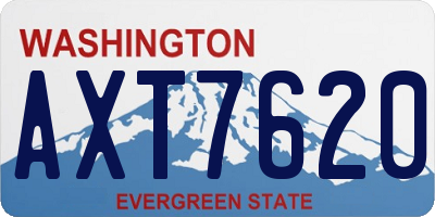 WA license plate AXT7620