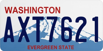 WA license plate AXT7621