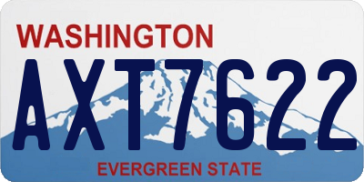 WA license plate AXT7622